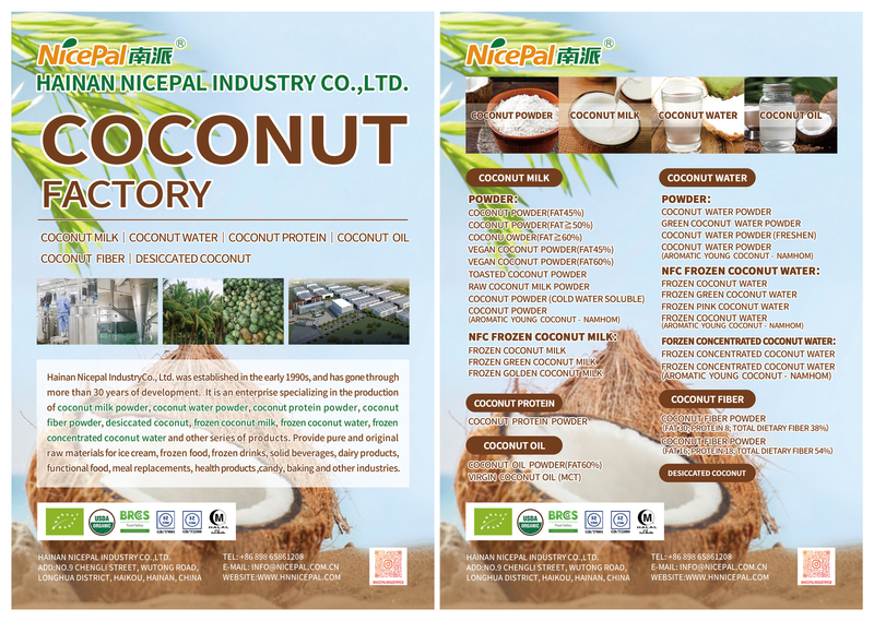 Lista de productos de coco 2025